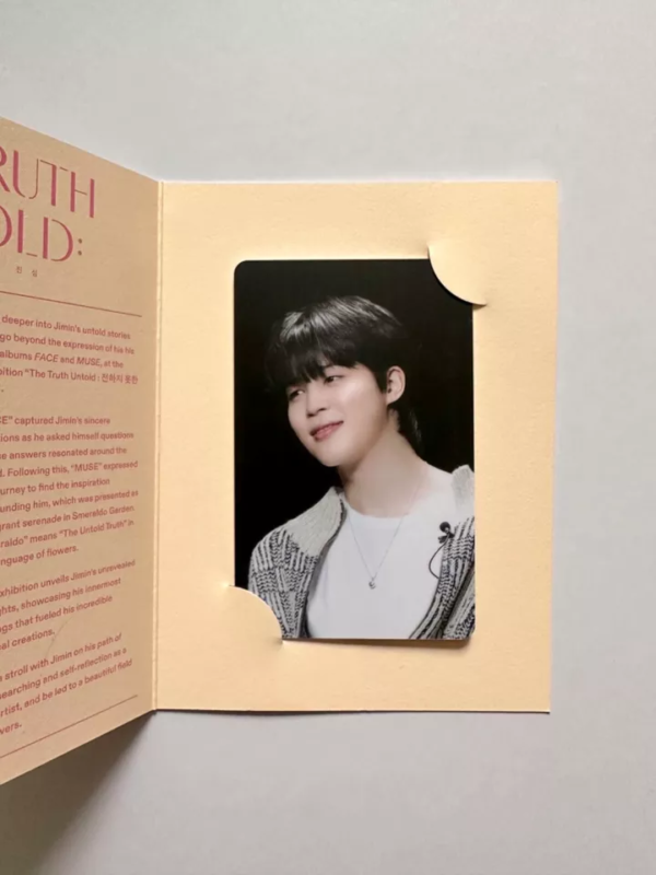 JIMIN 'THE TRUTH UNTOLD EXHIBITION' PHOTOCARD ESPECIAL OFICIAL